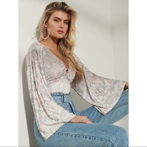 GUESS Jazzi Kimono Sleeves Bodysuit sz S